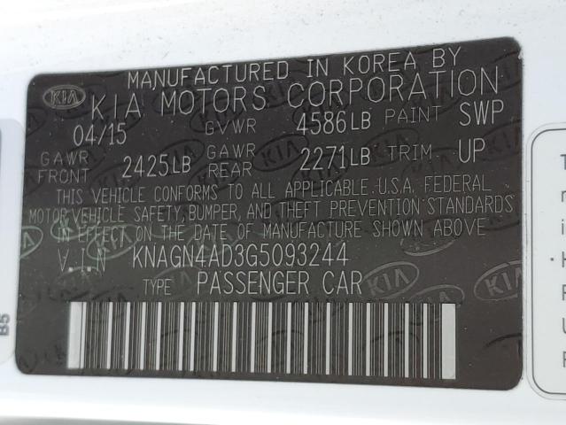 KNAGN4AD3G5093244 KIA OPTIMA HYBRID