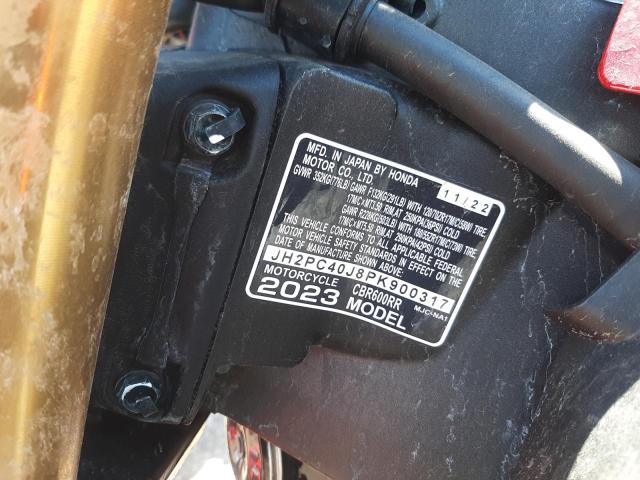 2023 HONDA CBR600 RA JH2PC40J8PK900317