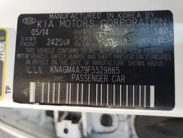 KNAGM4A79F5529865 KIA Optima Lx