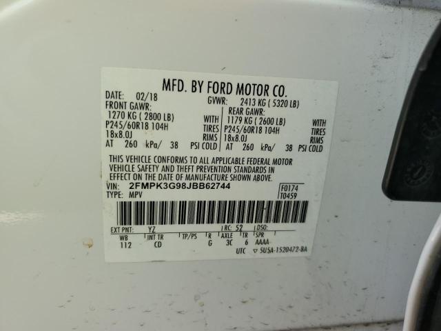 2FMPK3G98JBB62744 2018 FORD EDGE, photo no. 13