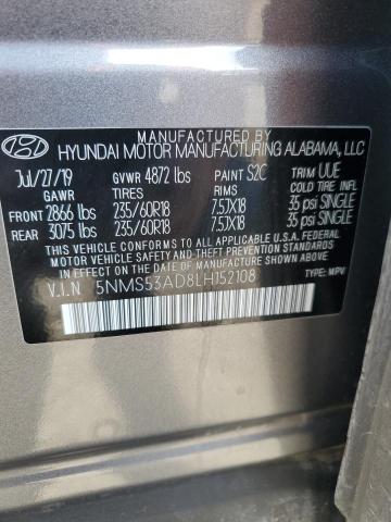 2020 HYUNDAI SANTA FE L - 5NMS53AD8LH152108