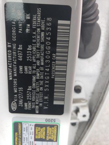 5XXGT4L30GG045368 KIA Optima Lx
