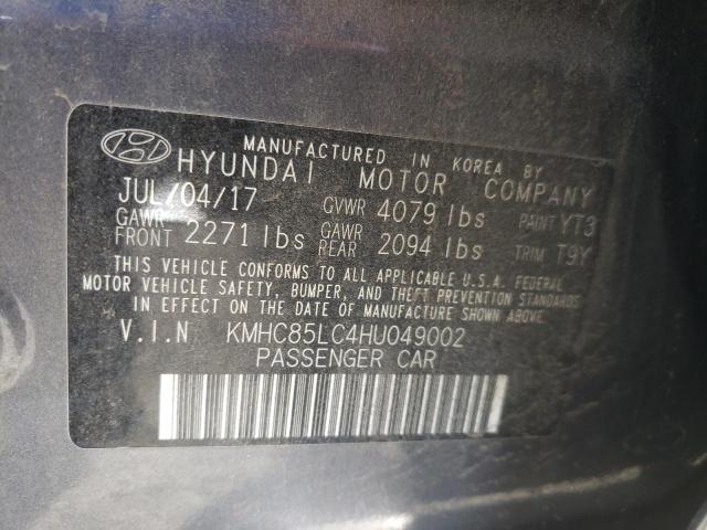 2017 HYUNDAI IONIQ - KMHC85LC4HU049002