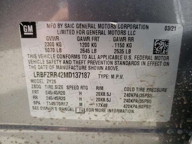 2021 BUICK ENVISION LRBFZRR42MD137187