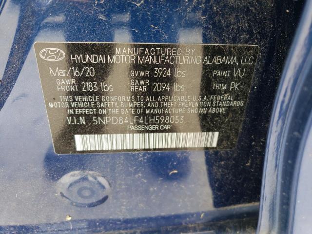 5NPD84LF4LH598053 Hyundai ELANTRA SEL