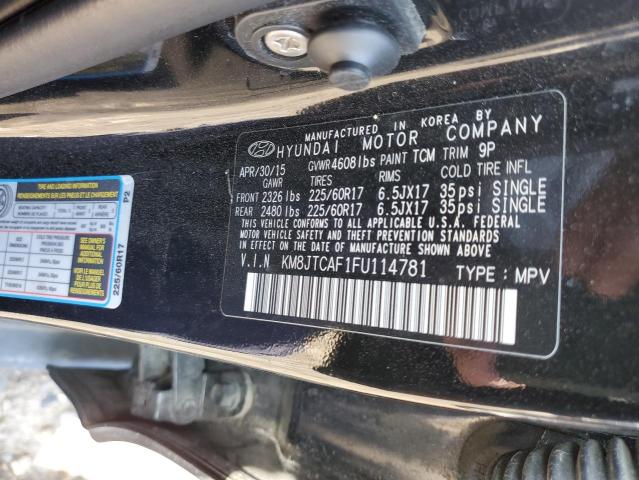 KM8JTCAF1FU114781 Hyundai TUCSON GLS