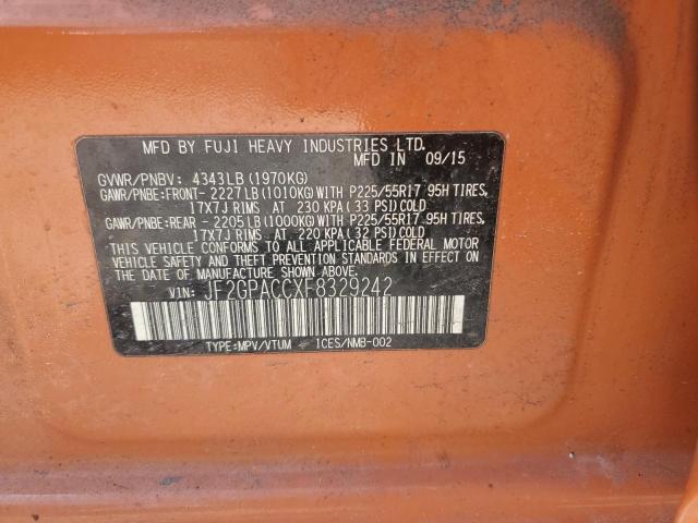 JF2GPACCXF8329242 Subaru Xv Crosstrek 2.0 Premium