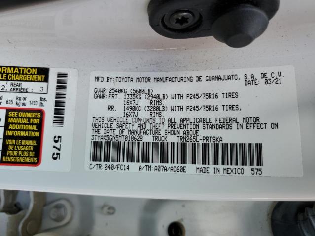 3TYAX5GN5MT018628 Toyota Tacoma Double Cab