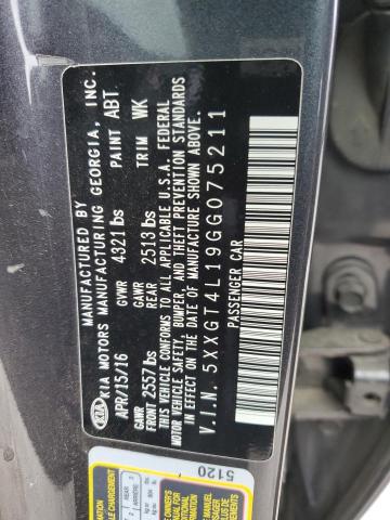 5XXGT4L19GG075211 KIA Optima Lx