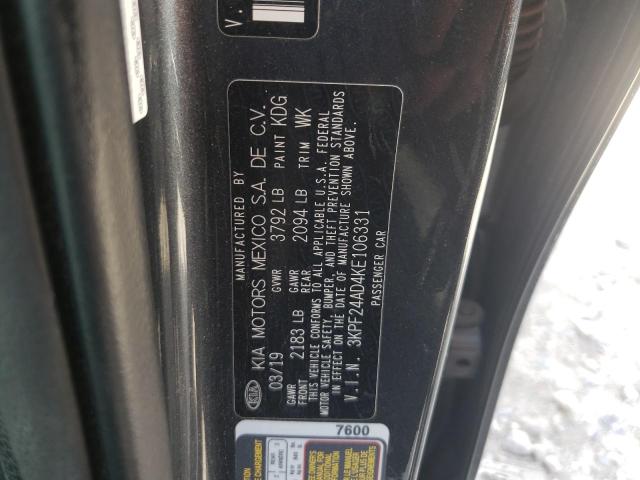 3KPF24AD4KE106331 KIA FORTE FE