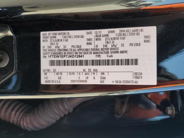 1FTEW1EP7JKD12841 Ford F150 Supercrew
