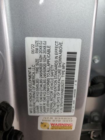2022 HONDA PILOT SPOR - 5FNYF5H30NB028273