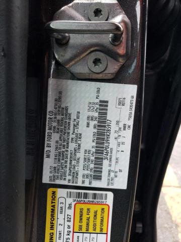 3FA6P0LU9HR285917 Ford Fusion Se Hybrid
