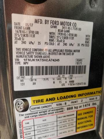 1FMJK1KT5HEA74245 Ford Expedition El Limited
