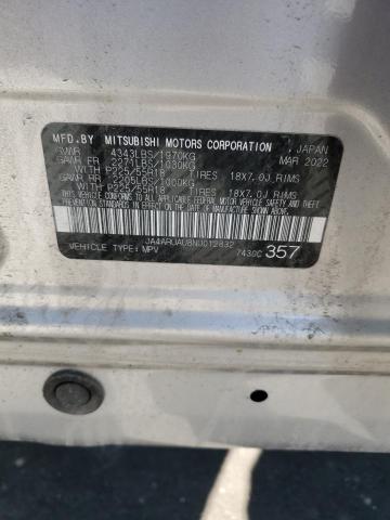 2022 MITSUBISHI OUTLANDER - JA4ARUAU8NU012832