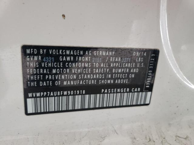 2015 VOLKSWAGEN E-GOLF SEL - WVWPP7AU8FW901918