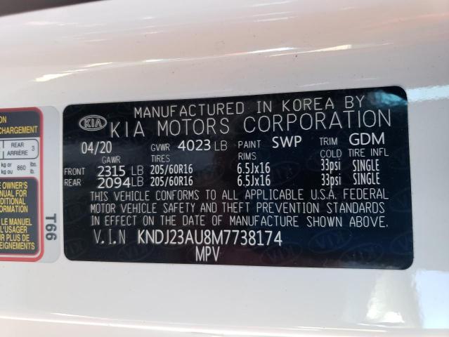 KNDJ23AU8M7738174 KIA SOUL LX