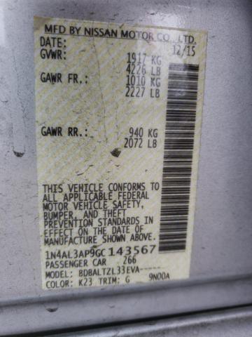 1N4AL3AP9GC143567 Nissan ALTIMA 2.5