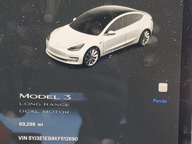 5YJ3E1EB8KF512690 Tesla MODEL 3