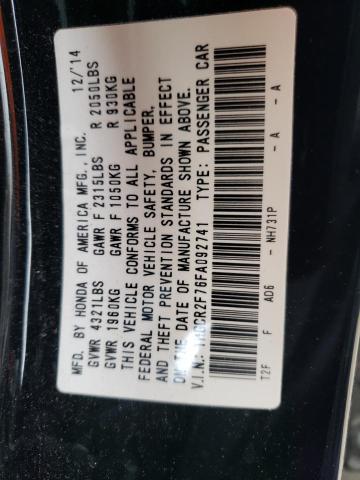 1HGCR2F76FA092741 Honda ACCORD EX