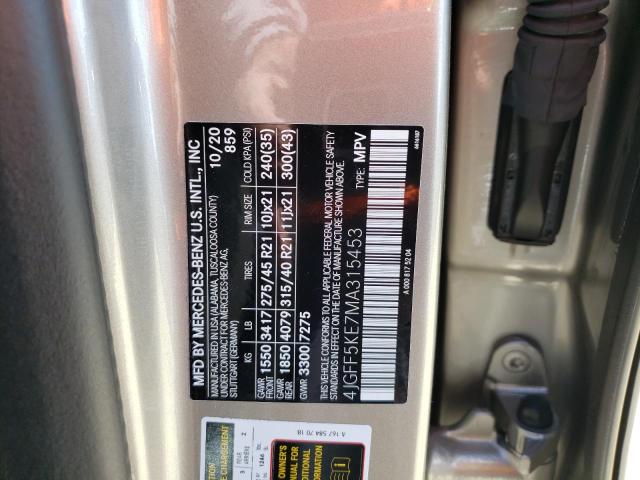 4JGFF5KE7MA315453 Mercedes-Benz Gls 450 4matic