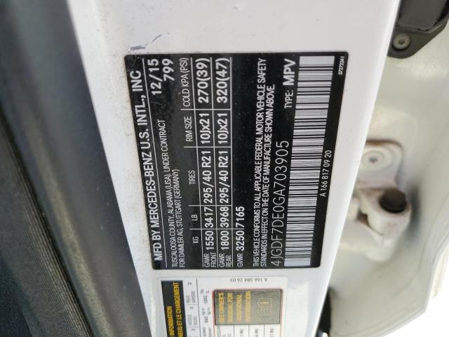 4JGDF7DE0GA703905 Mercedes-Benz Gl 550 4matic