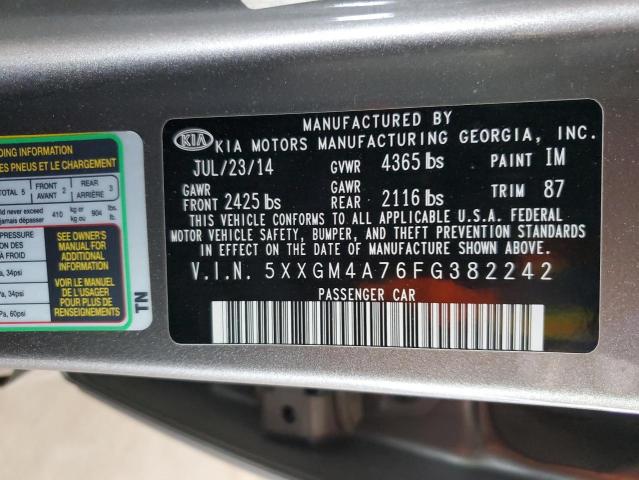 5XXGM4A76FG382242 KIA Optima Lx