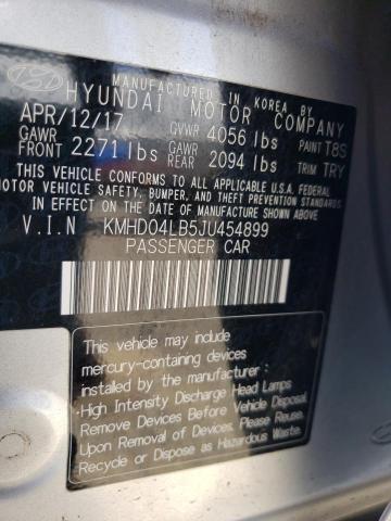 KMHD04LB5JU454899 Hyundai Elantra Sport