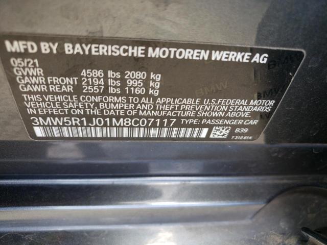 2021 BMW 330I - 3MW5R1J01M8C07117