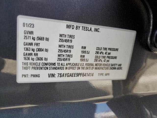 7SAYGAEE9PF641414 Tesla Model Y
