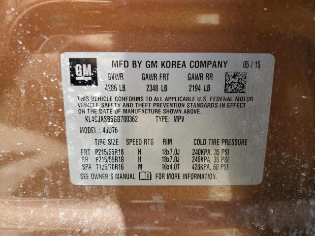 KL4CJASB5GB700362 Buick Encore