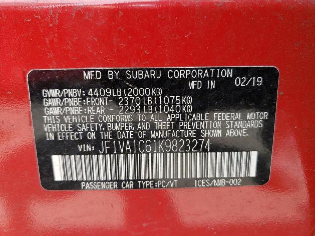 JF1VA1C61K9823274 Subaru Wrx Premium