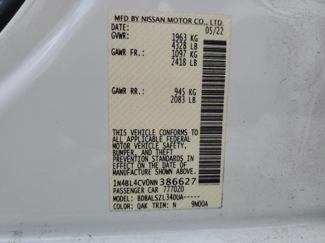 1N4BL4CV0NN386627 Nissan ALTIMA SR