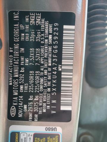 5XYKU4A73FG659239 KIA SORENTO EX