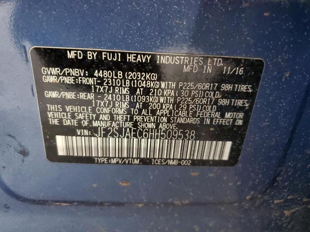 JF2SJAEC6HH509538 Subaru Forester 2.5i Premium