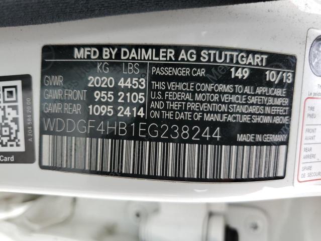 WDDGF4HB1EG238244 Mercedes-Benz C 250