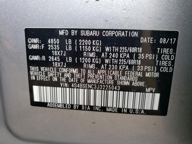 4S4BSENC3J3225043 Subaru Outback 3.6r Limited