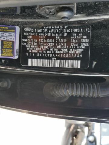 5XYKWDA74EG533349 KIA SORENTO SX
