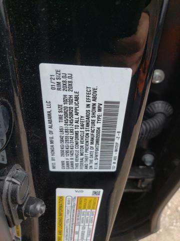 2021 HONDA PILOT BLAC - 5FNYF6H73MB055054