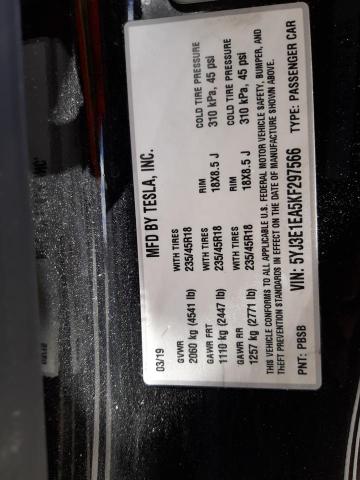 5YJ3E1EA5KF297566 Tesla MODEL 3