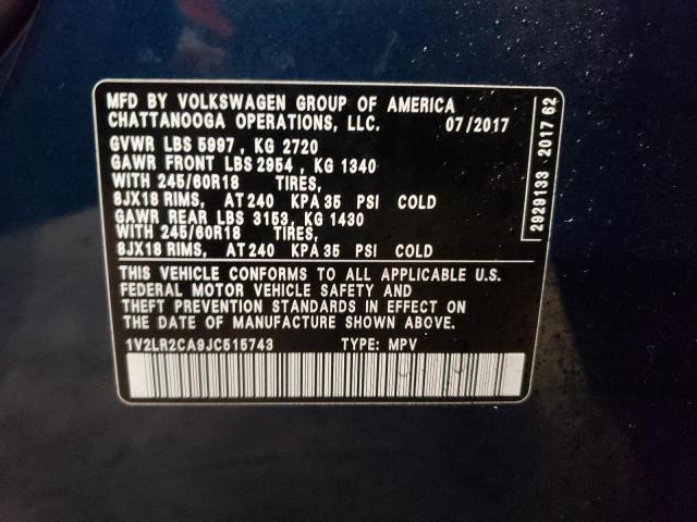 2018 VOLKSWAGEN ATLAS SE 1V2LR2CA9JC515743