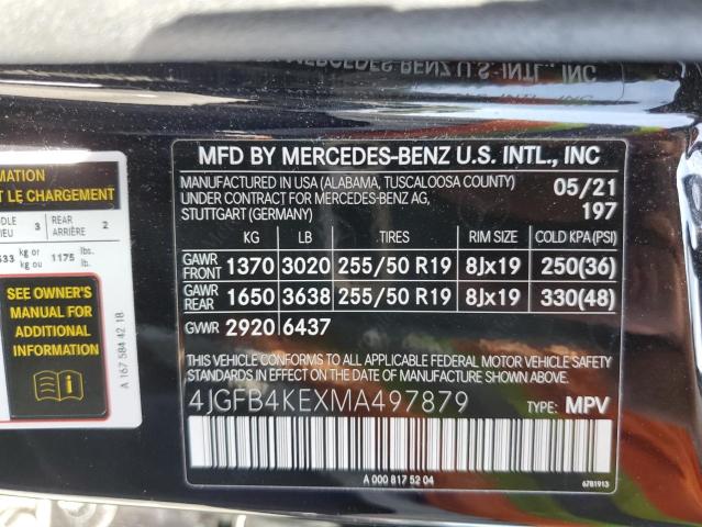 4JGFB4KEXMA497879 Mercedes-Benz Gle 350 4matic