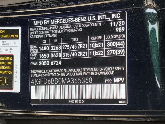 4JGFD6BB0MA365368 Mercedes-Benz Gle Coupe Amg 53 4matic
