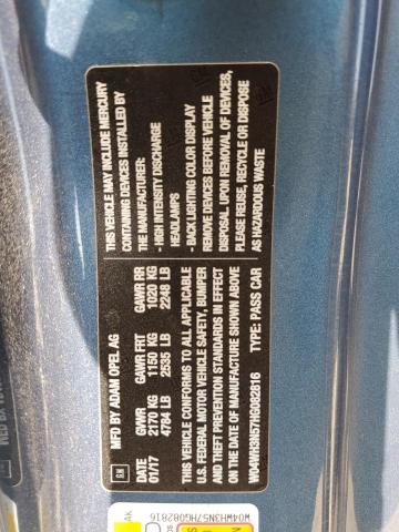2017 BUICK CASCADA PR - W04WH3N57HG082816