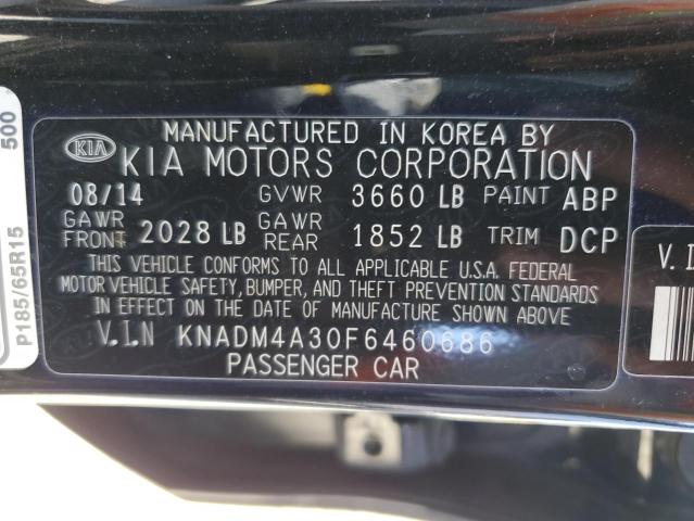 KNADM4A30F6460686 KIA RIO LX