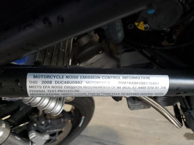 2008 DUCATI MONSTER S2 ZDM1RABP28B115407