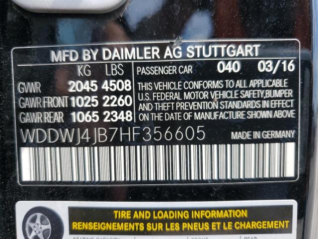 WDDWJ4JB7HF356605 2017 MERCEDES-BENZ C-CLASS, photo no. 12