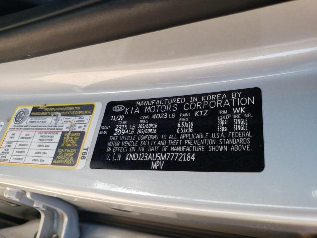KNDJ23AU5M7772184 KIA SOUL LX