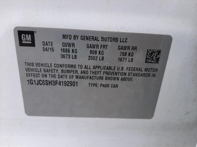 2015 CHEVROLET SONIC LT - 1G1JC6SH3F4192901