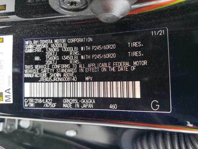 2022 TOYOTA 4RUNNER LI JTEKU5JR0N6008140